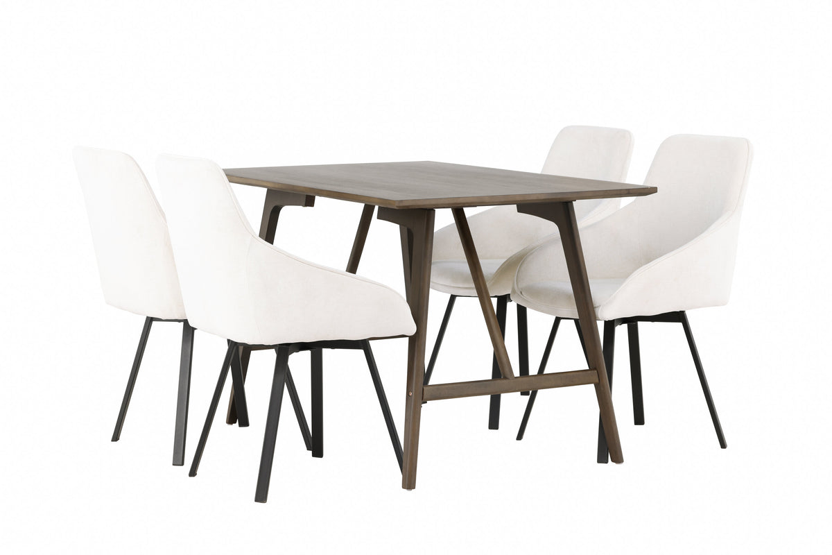 Kaseidon Matbord med Rosie Stolarna – Bord: 75x120x80 Stol: 60x88x55