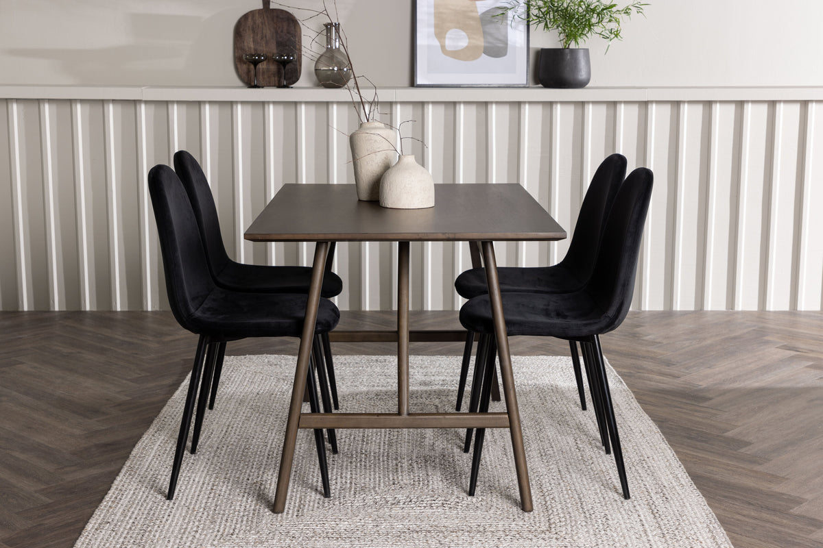 Kaseidon Matbord med Polar Stolarna – Bord: 75x120x80 Stol: 53,3x88x44