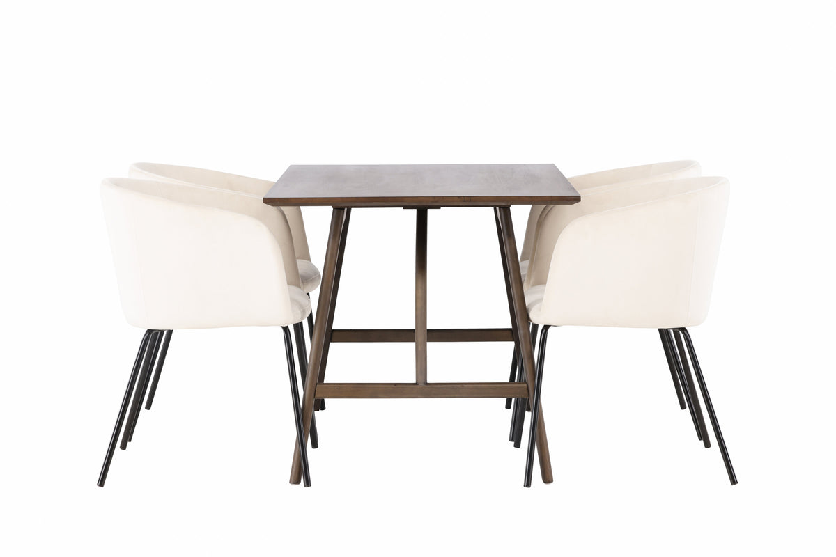 Kaseidon Matbord med Berit Stolarna – Bord: 75x120x80 Stol: 55x78x55