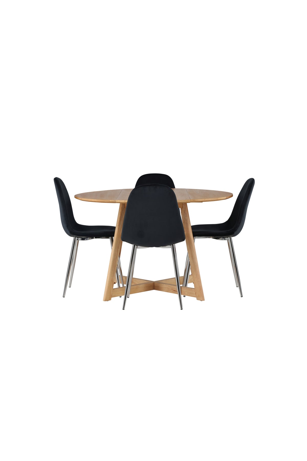 Yakidon Matbord med Polar Stolarna – Bord: ⌀120 Stol: 52x90x45
