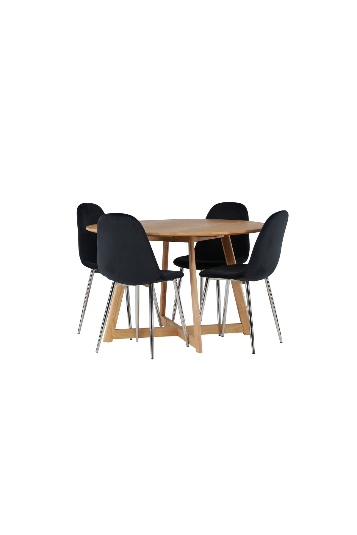 Yakidon Matbord med Polar Stolarna – Bord: ⌀120 Stol: 52x90x45