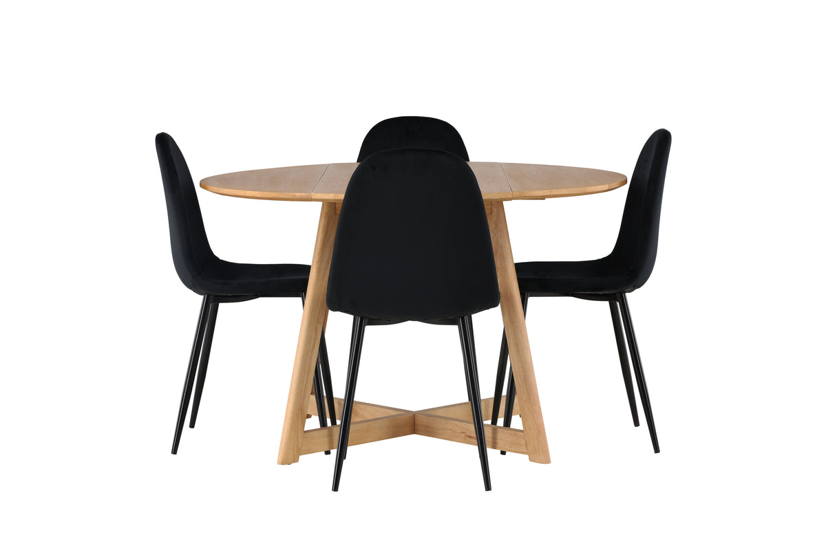 Yakidon Matbord med Polar Stolarna – Bord: ⌀120 Stol: 53,3x88x44