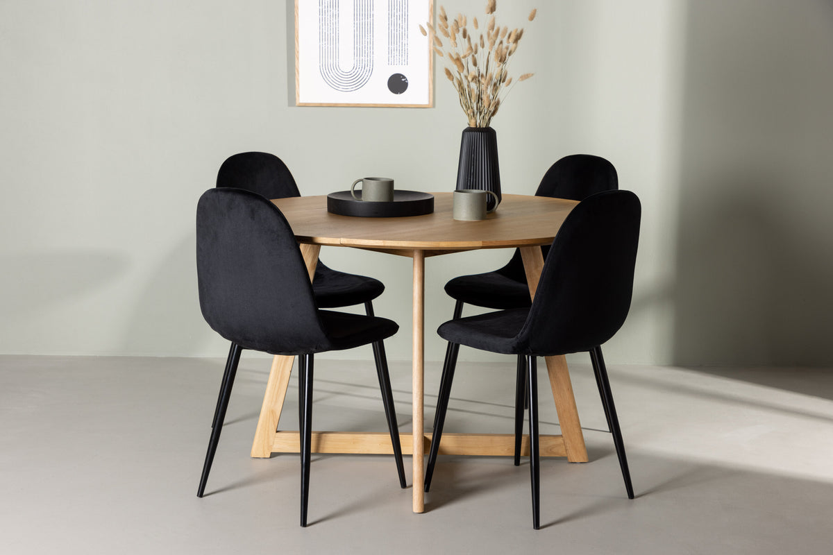 Yakidon Matbord med Polar Stolarna – Bord: ⌀120 Stol: 53,3x88x44