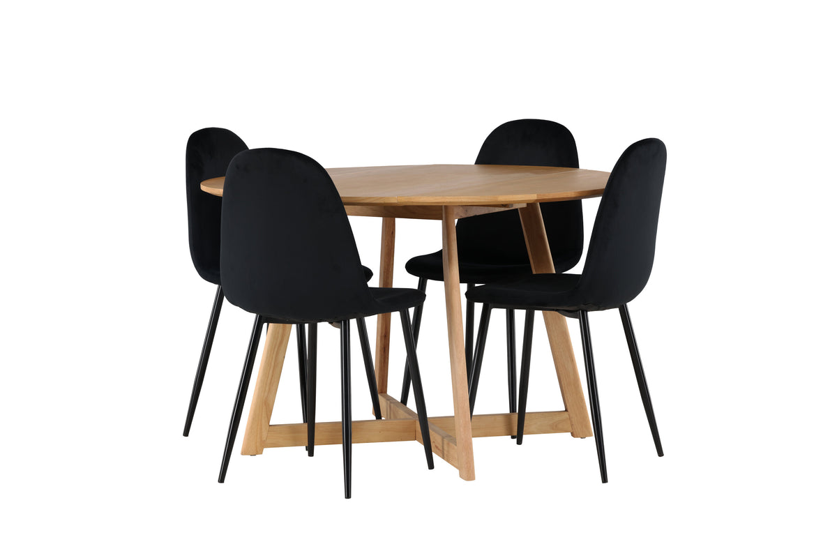 Yakidon Matbord med Polar Stolarna – Bord: ⌀120 Stol: 53,3x88x44