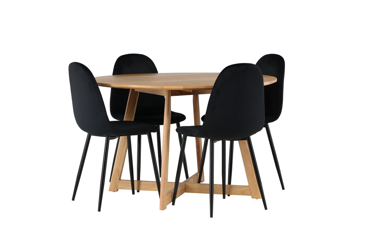 Yakidon Matbord med Polar Stolarna – Bord: ⌀120 Stol: 53,3x88x44