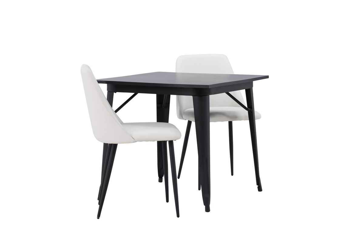 Tempe Matbord med Night Stolarna – Bord: 75x80x80 Stol: 56x87x49