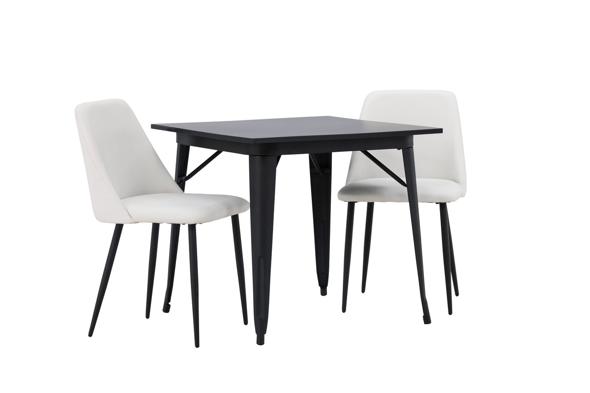 Tempe Matbord med Night Stolarna – Bord: 75x80x80 Stol: 56x87x49