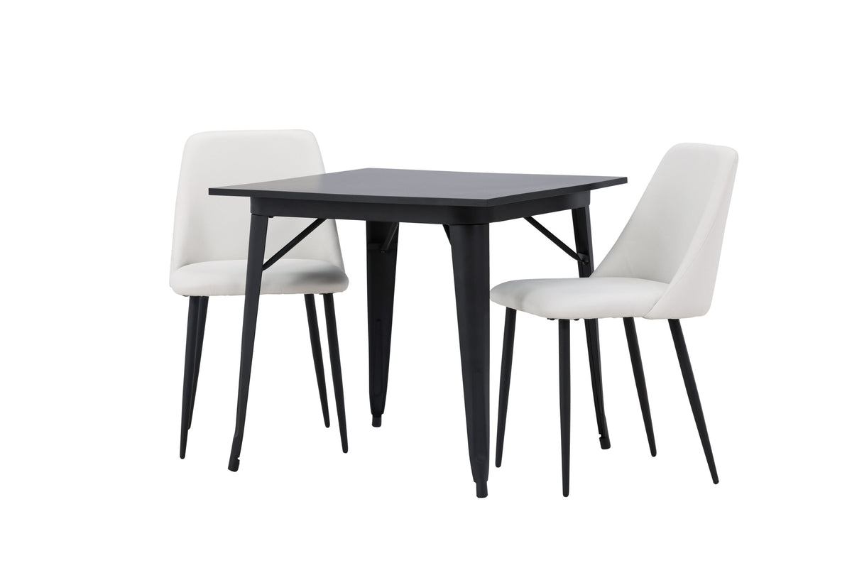 Tempe Matbord med Night Stolarna – Bord: 75x80x80 Stol: 56x87x49