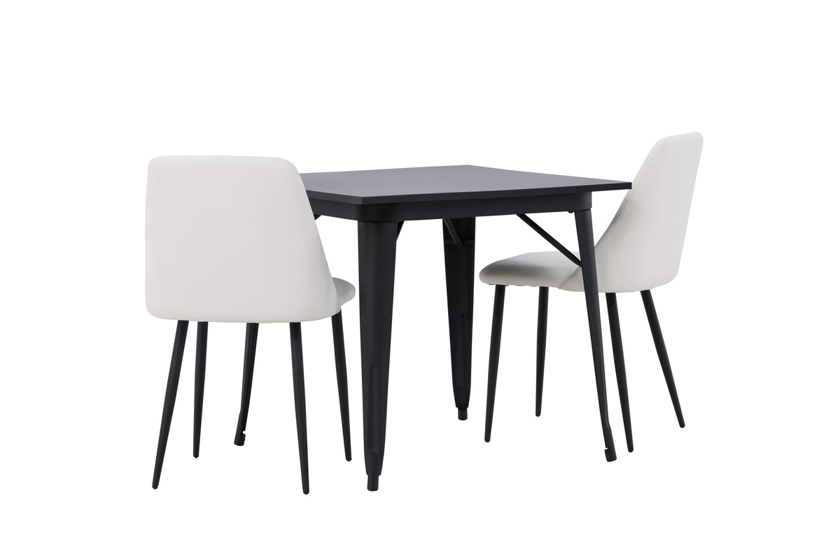 Tempe Matbord med Night Stolarna – Bord: 75x80x80 Stol: 56x87x49