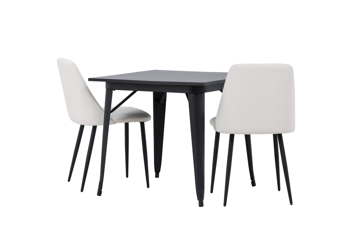 Tempe Matbord med Night Stolarna – Bord: 75x80x80 Stol: 56x87x49