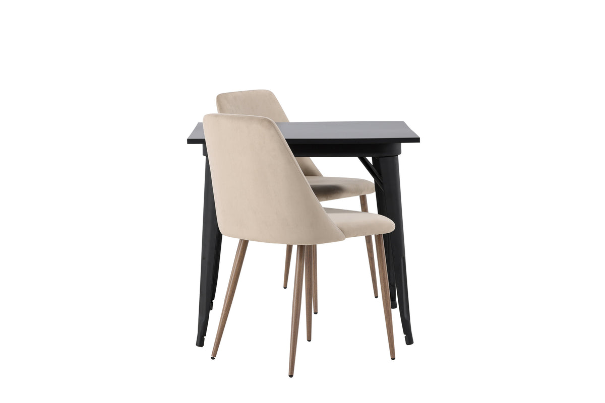 Tempe Matbord med Night Stolarna – Bord: 75x80x80 Stol: 56x87x49