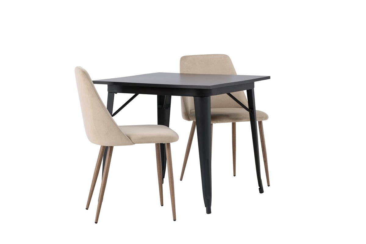 Tempe Matbord med Night Stolarna – Bord: 75x80x80 Stol: 56x87x49