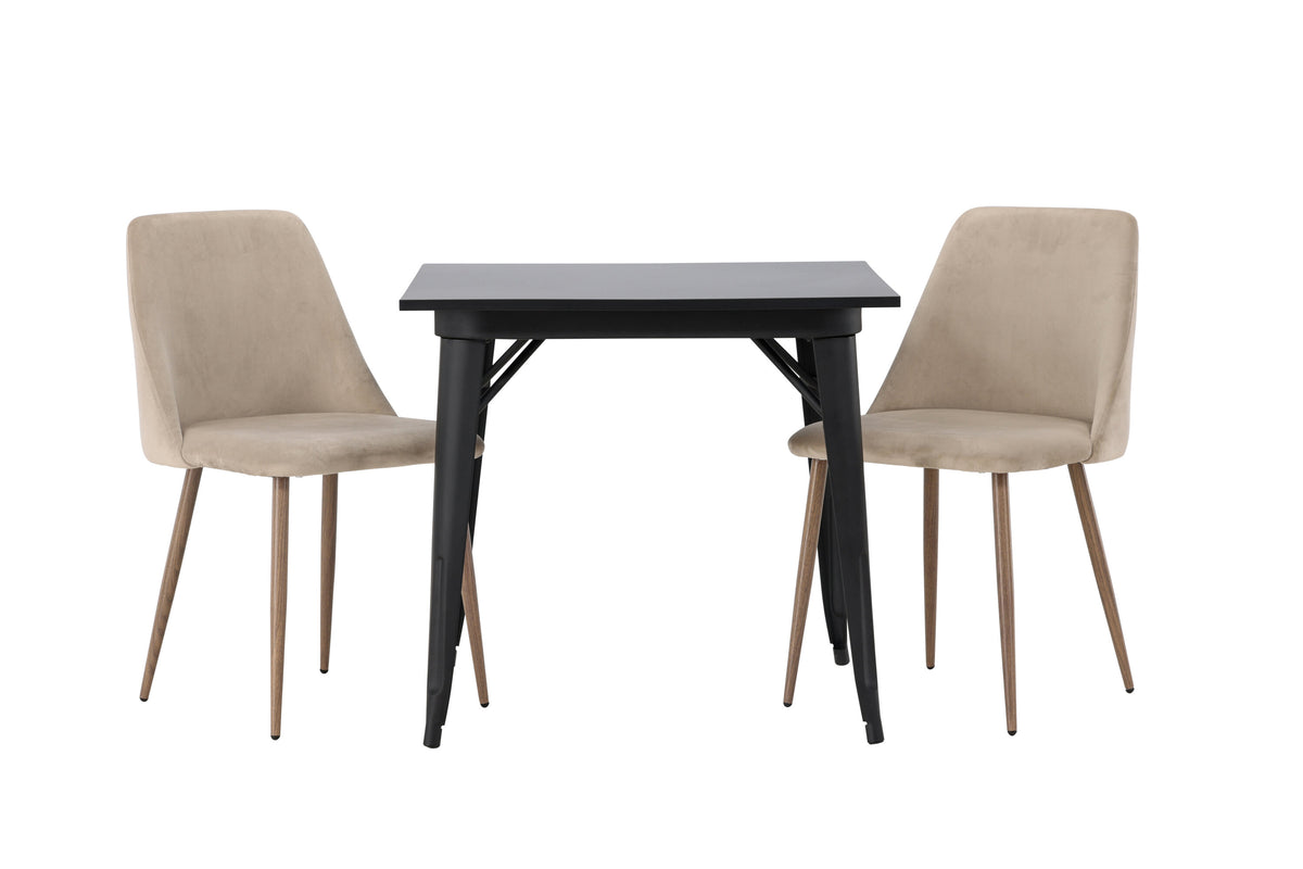 Tempe Matbord med Night Stolarna – Bord: 75x80x80 Stol: 56x87x49