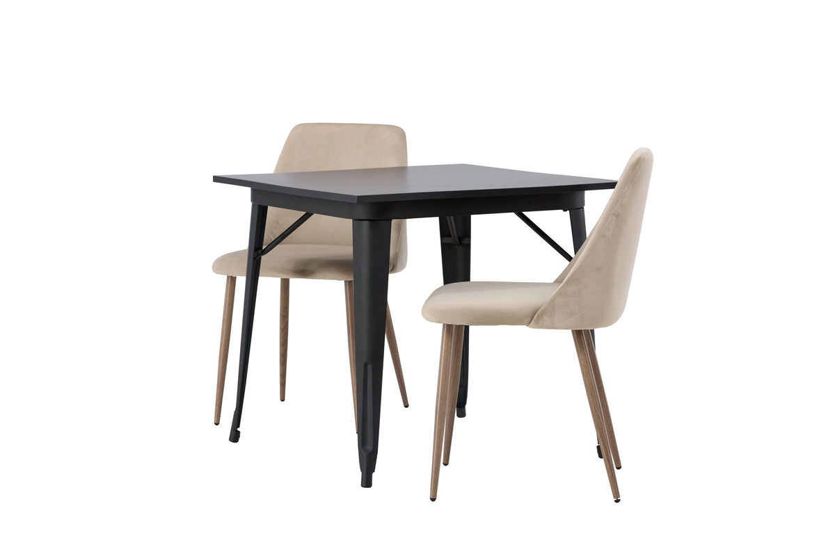 Tempe Matbord med Night Stolarna – Bord: 75x80x80 Stol: 56x87x49