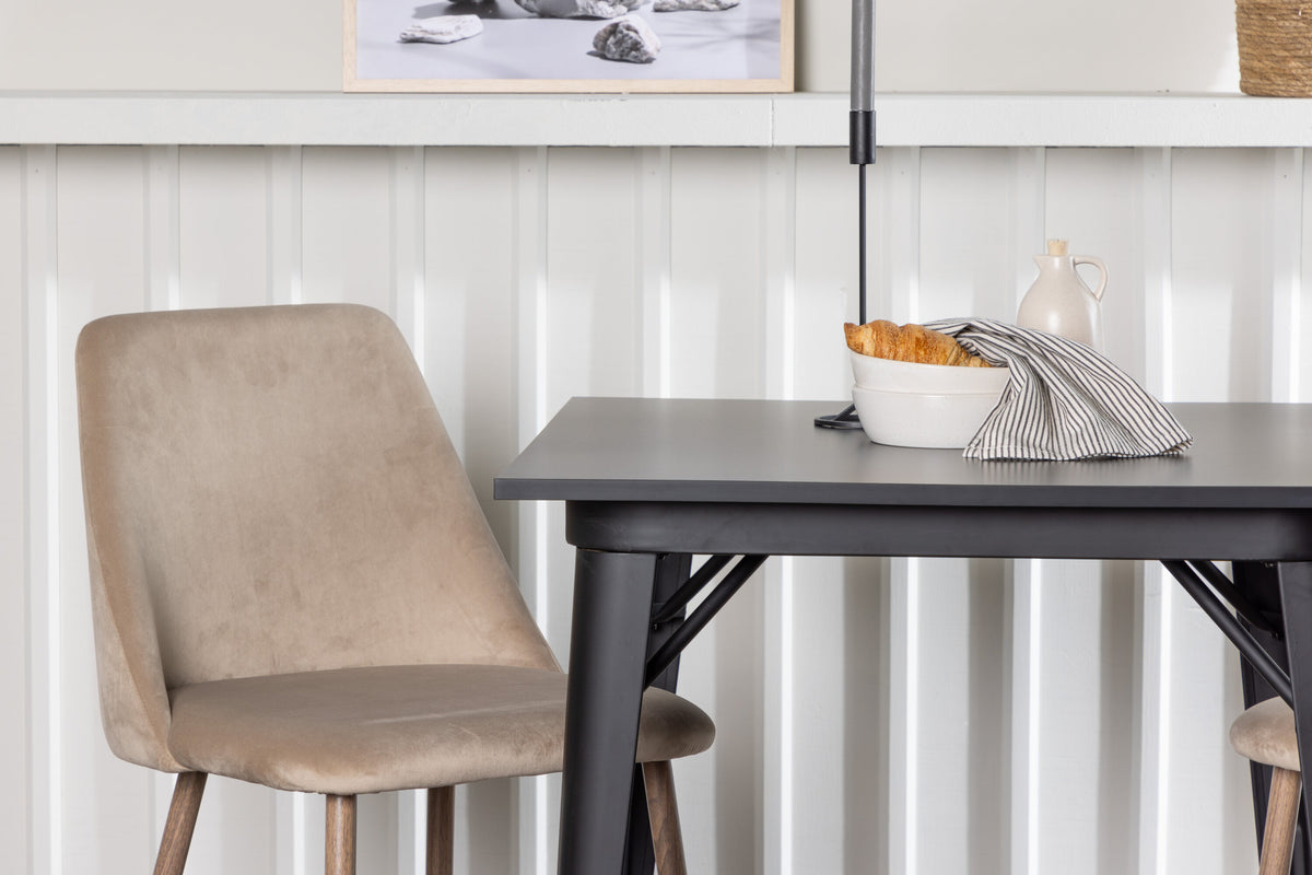 Tempe Matbord med Night Stolarna – Bord: 75x80x80 Stol: 56x87x49