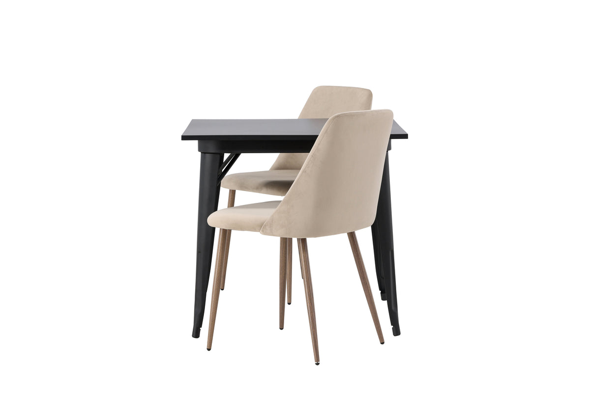 Tempe Matbord med Night Stolarna – Bord: 75x80x80 Stol: 56x87x49