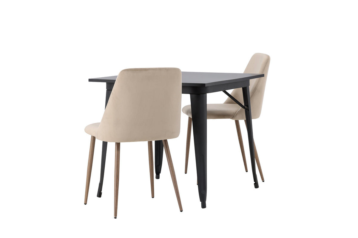 Tempe Matbord med Night Stolarna – Bord: 75x80x80 Stol: 56x87x49