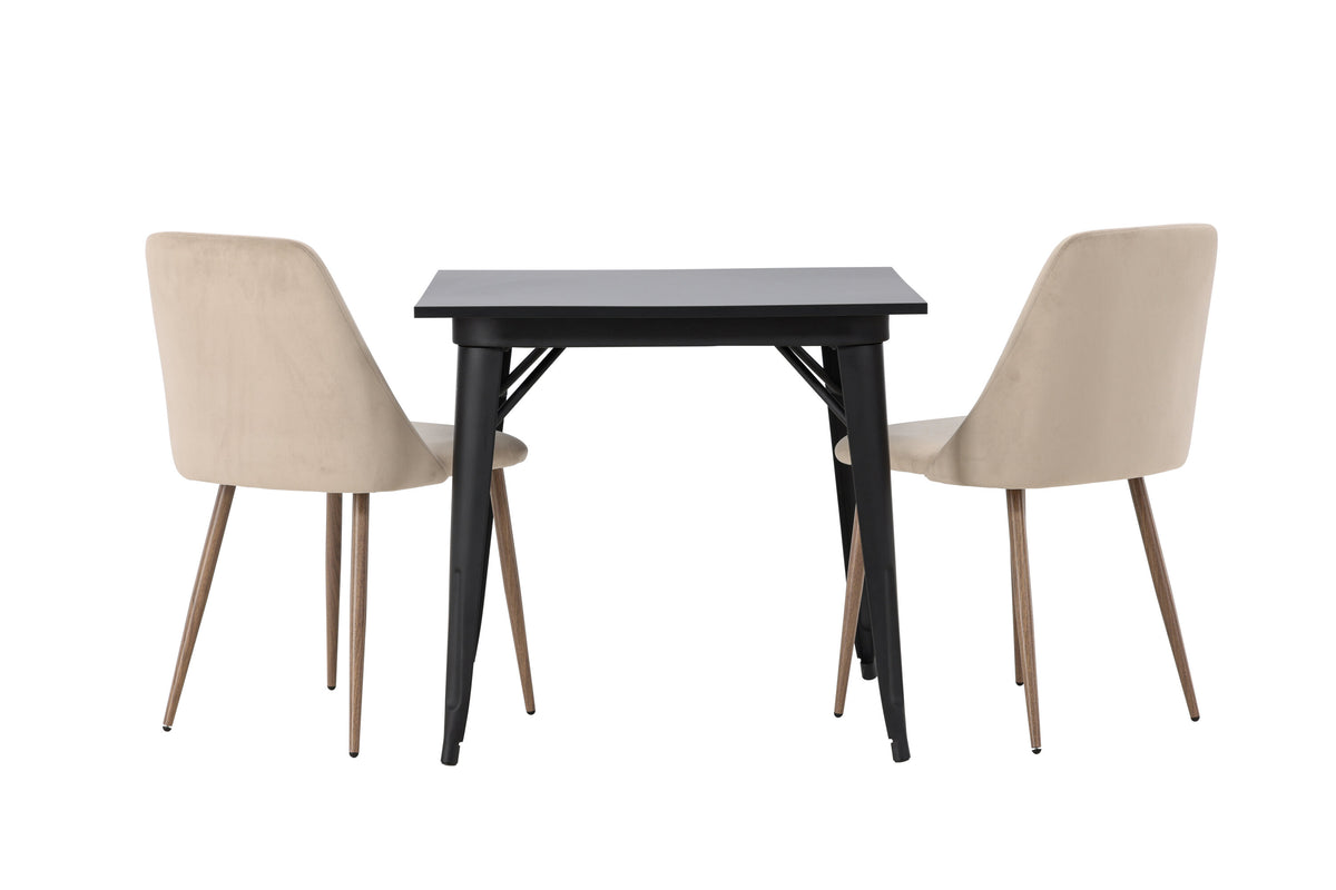 Tempe Matbord med Night Stolarna – Bord: 75x80x80 Stol: 56x87x49