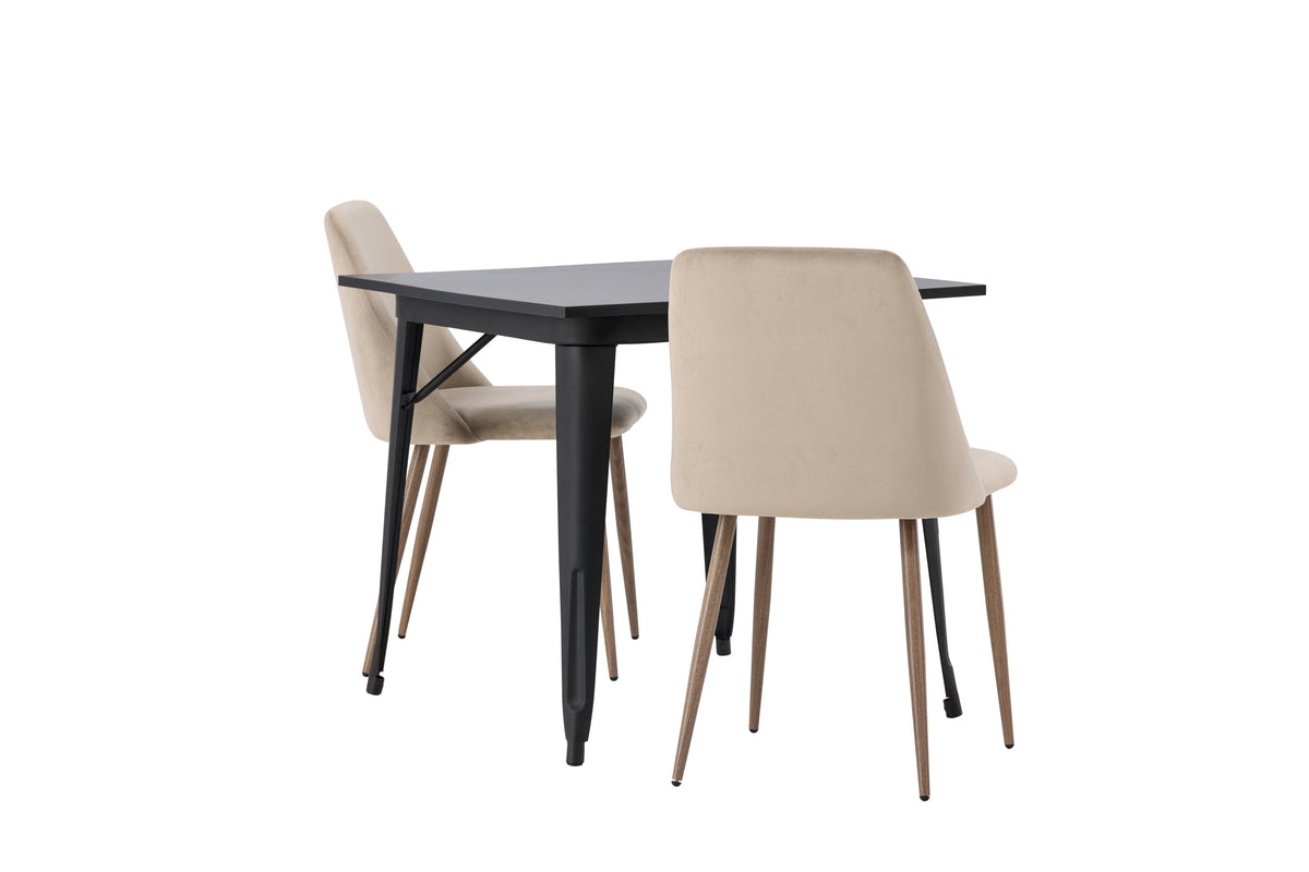 Tempe Matbord med Night Stolarna – Bord: 75x80x80 Stol: 56x87x49