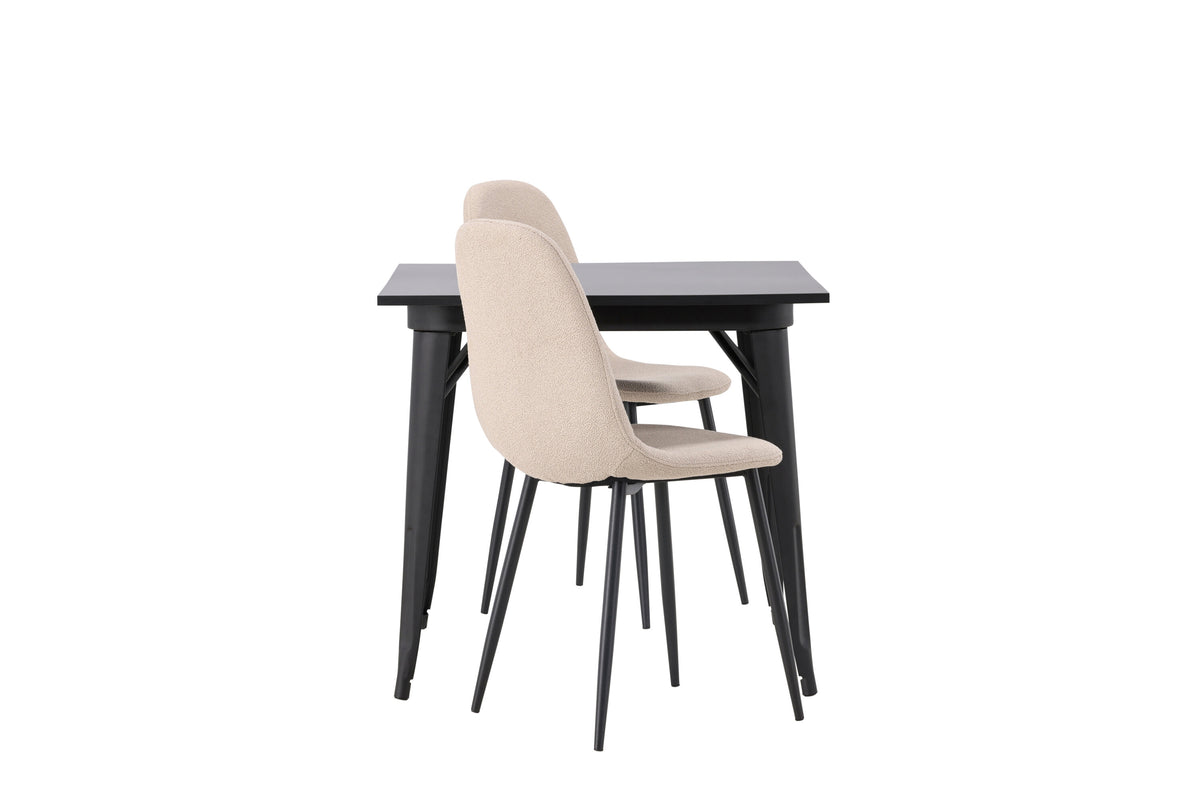 Tempe Matbord med Polar Stolarna – Bord: 75x80x80 Stol: 52x90x45