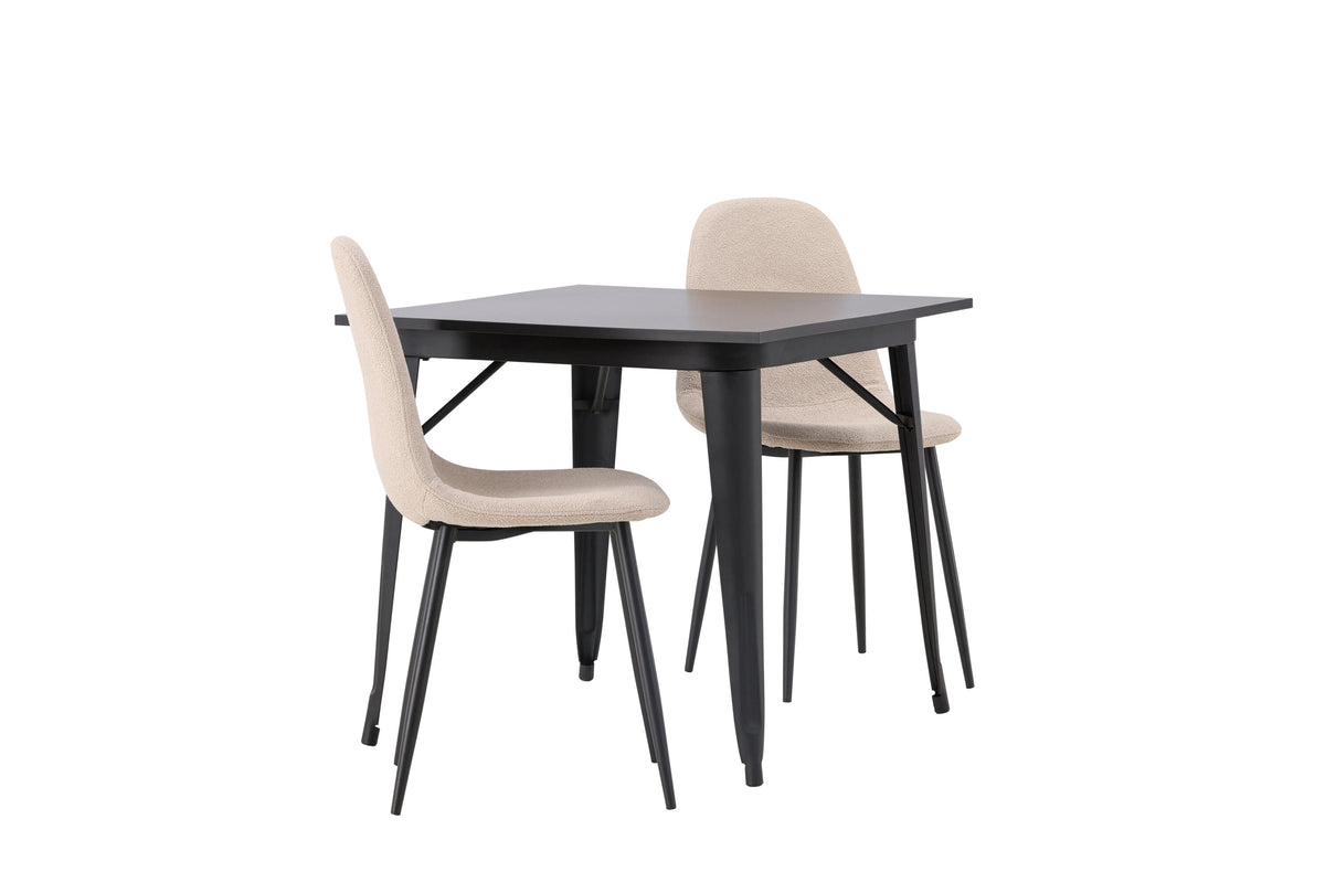 Tempe Matbord med Polar Stolarna – Bord: 75x80x80 Stol: 52x90x45