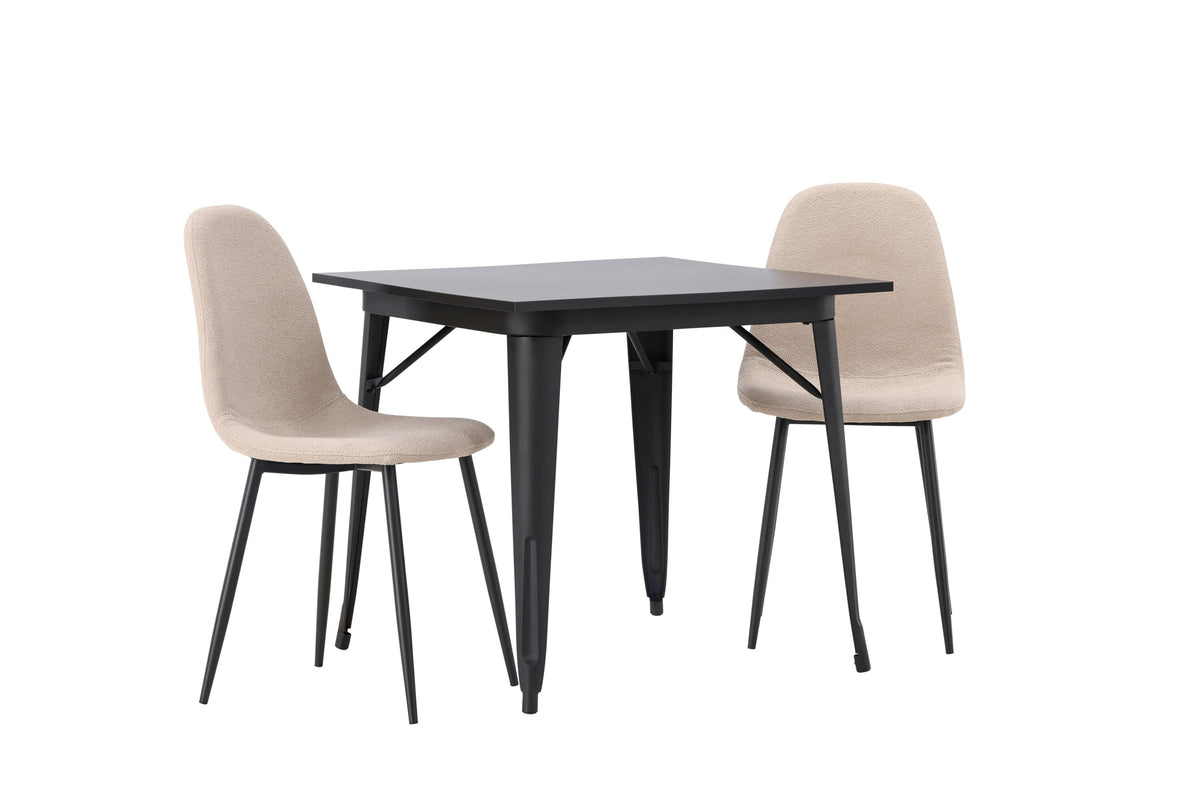 Tempe Matbord med Polar Stolarna – Bord: 75x80x80 Stol: 52x90x45