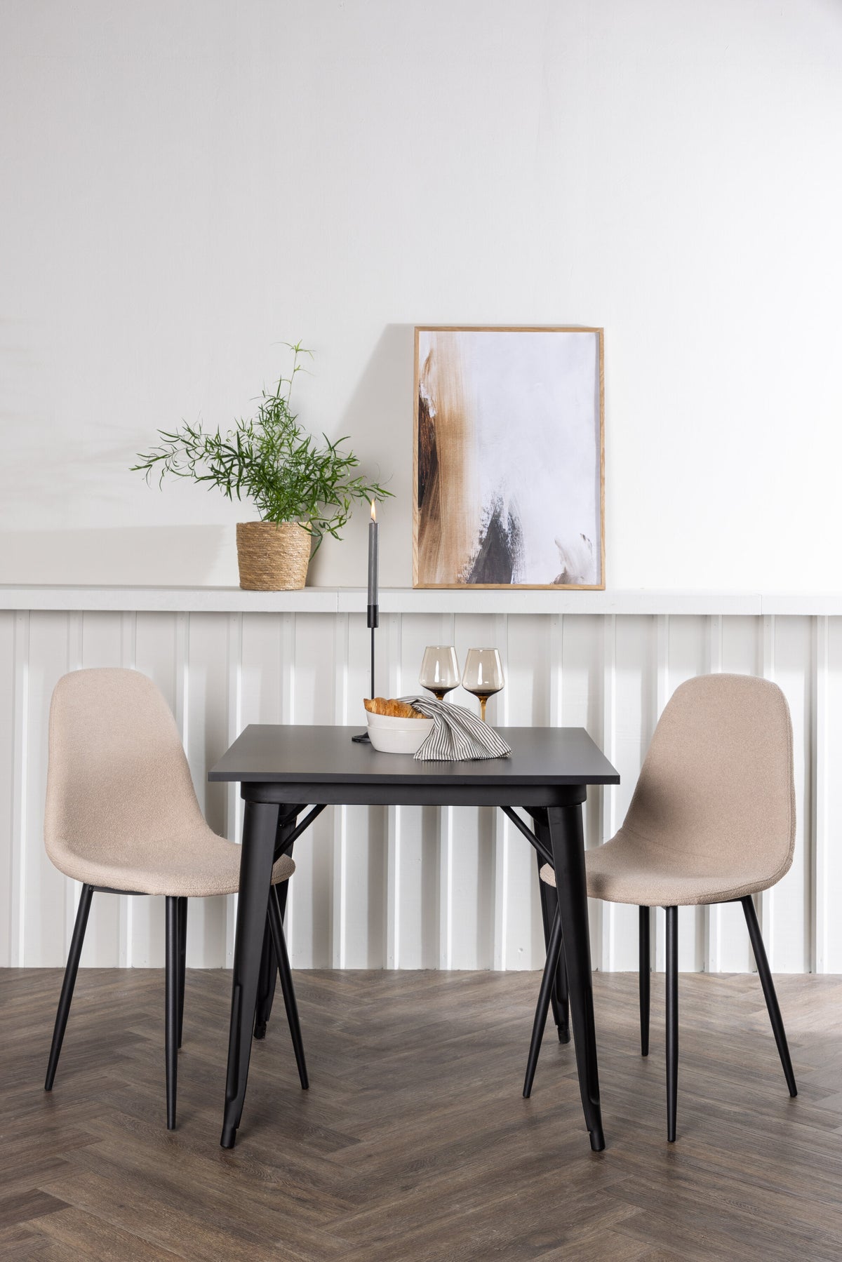 Tempe Matbord med Polar Stolarna – Bord: 75x80x80 Stol: 52x90x45