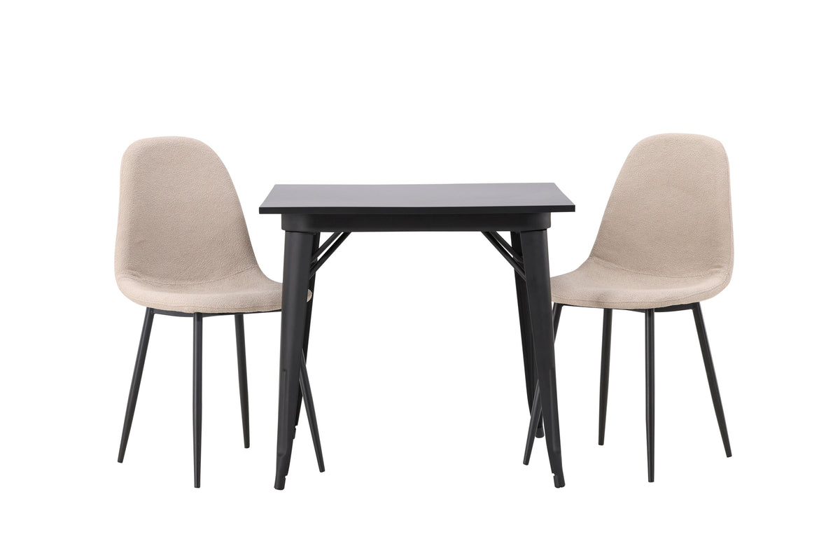 Tempe Matbord med Polar Stolarna – Bord: 75x80x80 Stol: 52x90x45