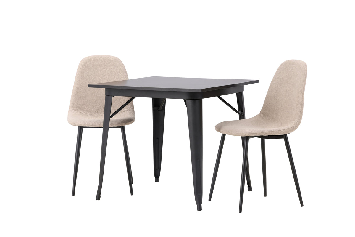 Tempe Matbord med Polar Stolarna – Bord: 75x80x80 Stol: 52x90x45