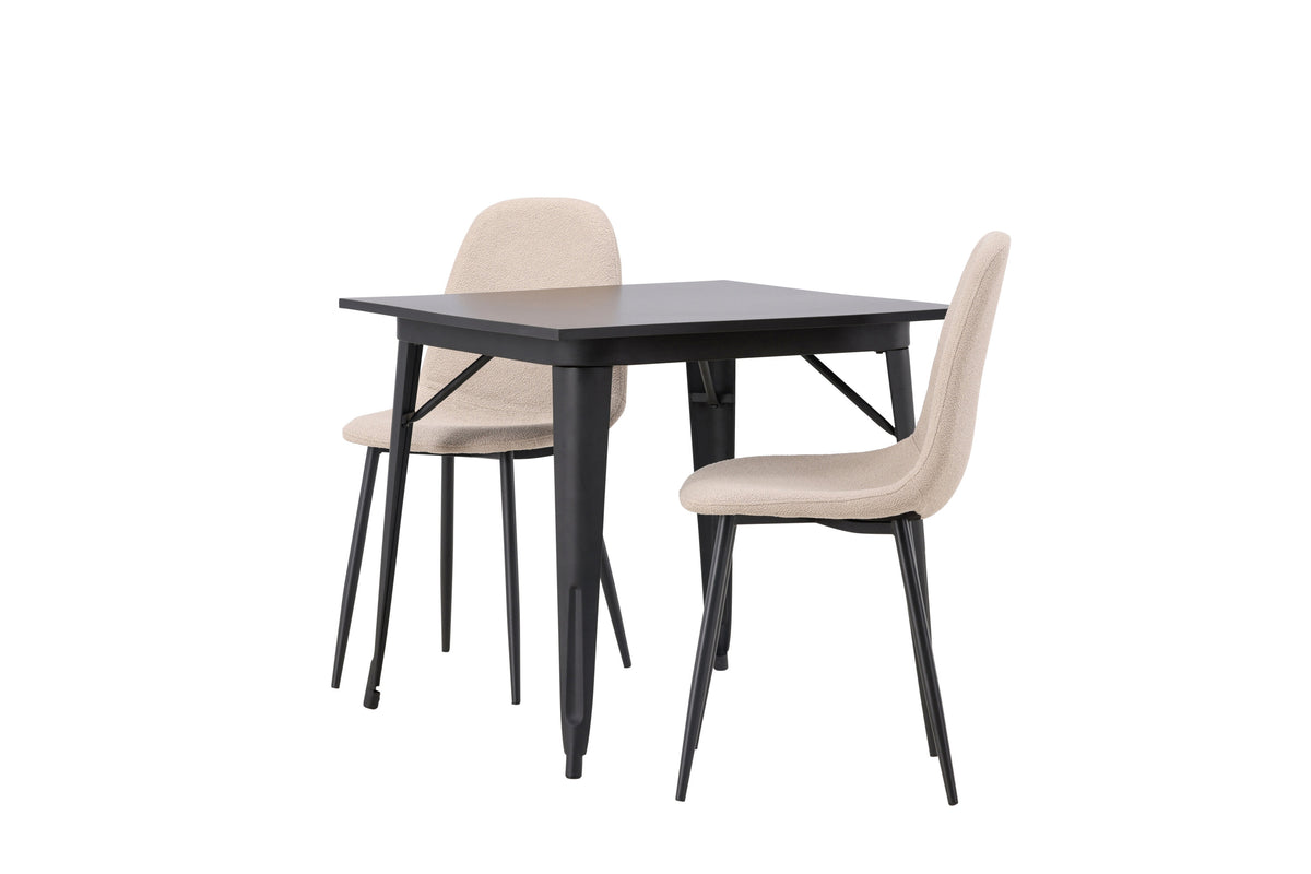 Tempe Matbord med Polar Stolarna – Bord: 75x80x80 Stol: 52x90x45