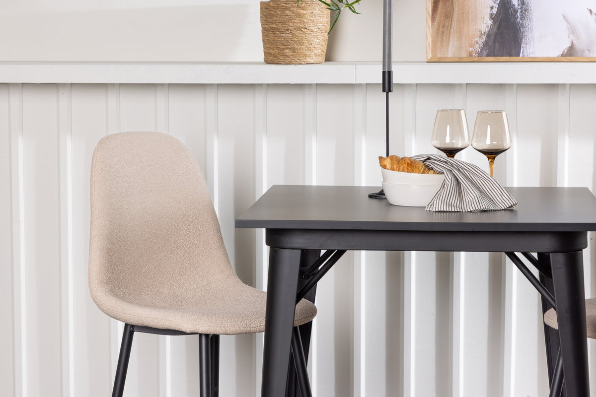 Tempe Matbord med Polar Stolarna – Bord: 75x80x80 Stol: 52x90x45