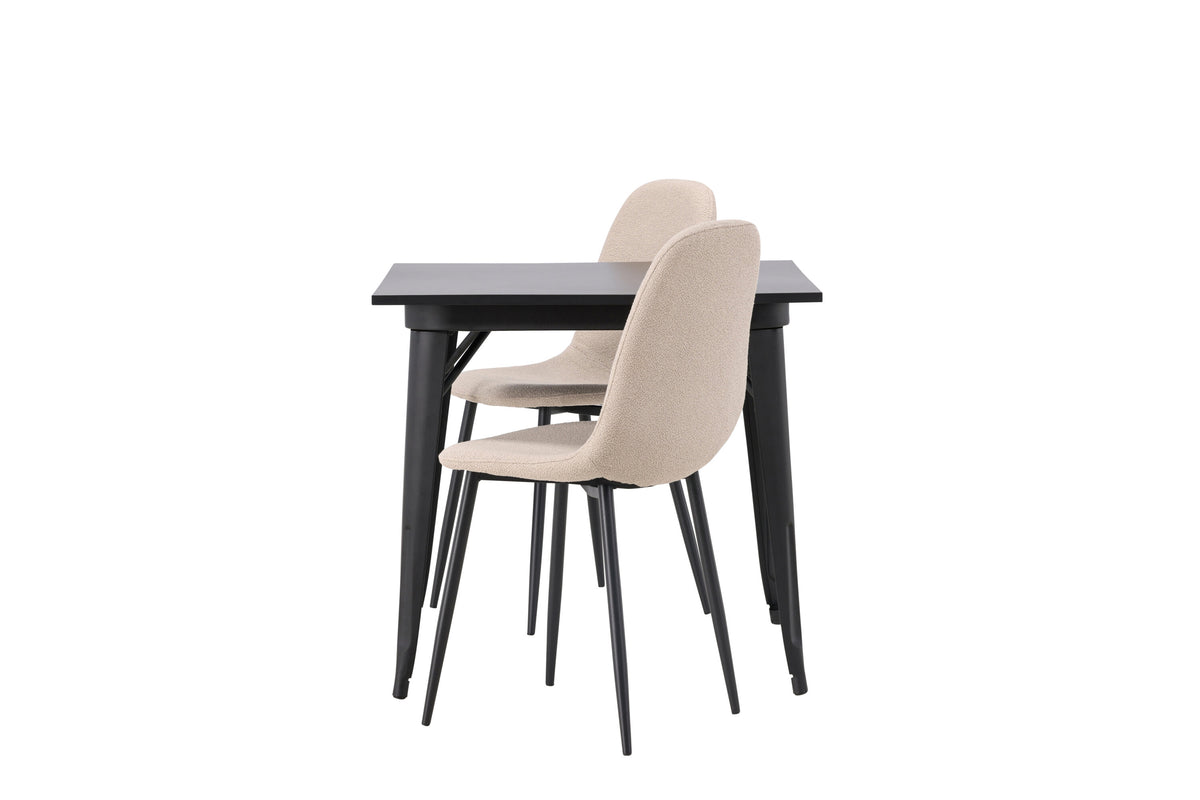 Tempe Matbord med Polar Stolarna – Bord: 75x80x80 Stol: 52x90x45