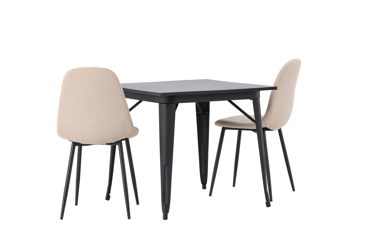Tempe Matbord med Polar Stolarna – Bord: 75x80x80 Stol: 52x90x45