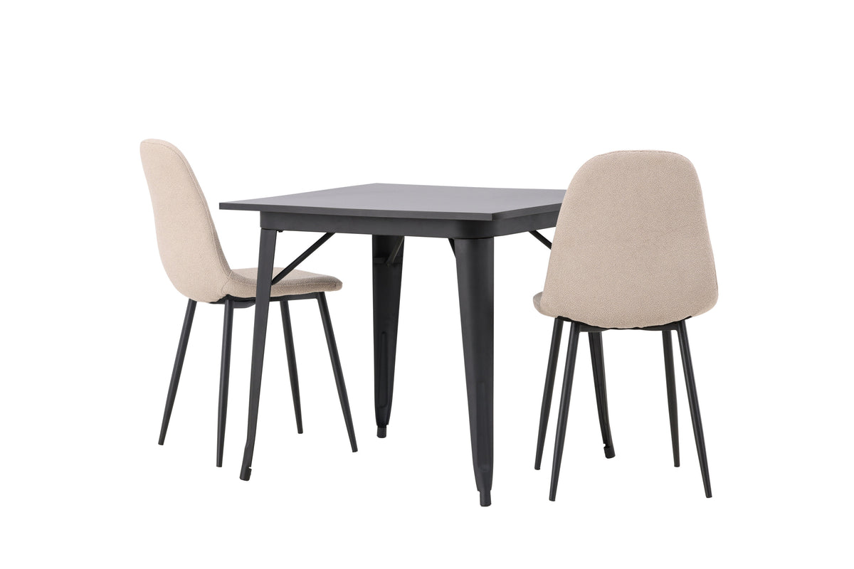 Tempe Matbord med Polar Stolarna – Bord: 75x80x80 Stol: 52x90x45