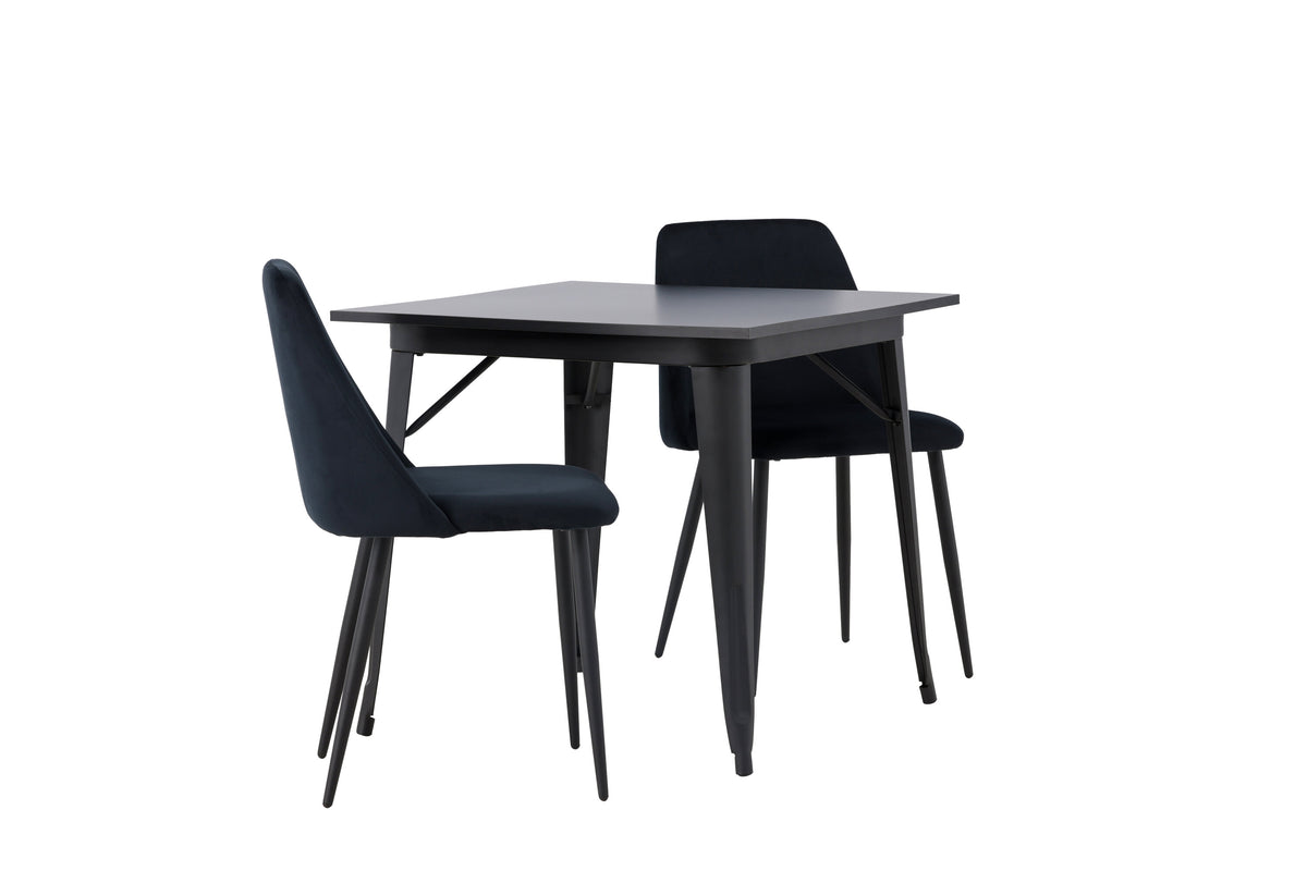 Tempe Matbord med Night Stolarna – Bord: 75x80x80 Stol: 56x87x49