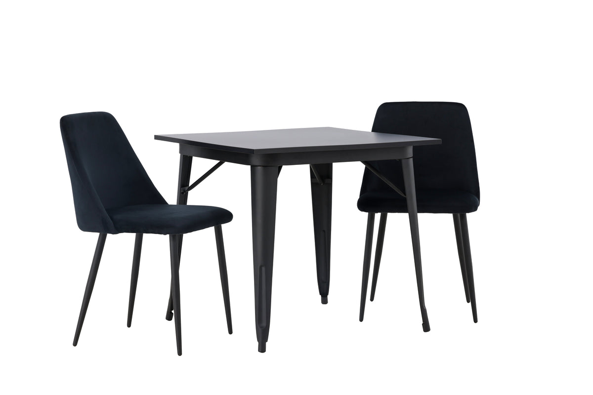 Tempe Matbord med Night Stolarna – Bord: 75x80x80 Stol: 56x87x49