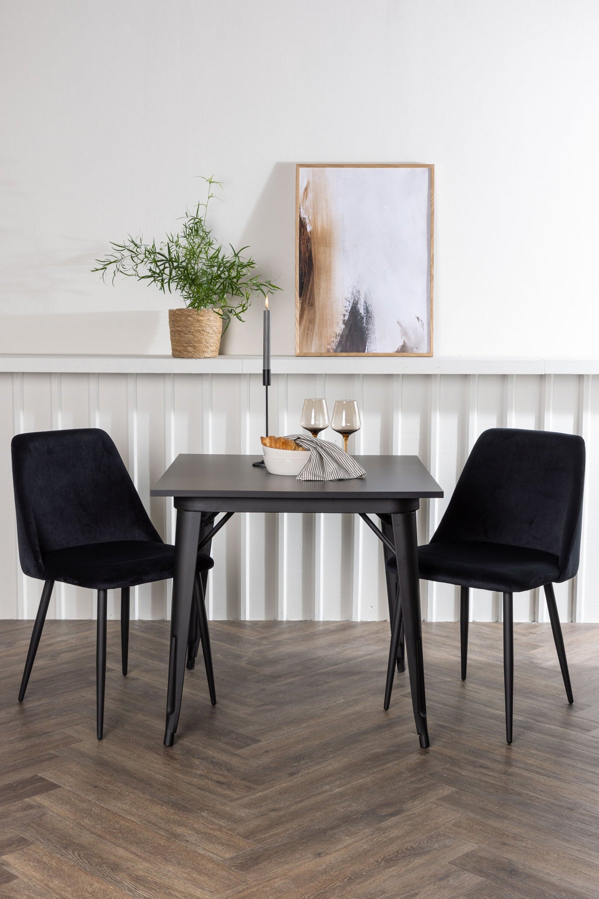 Tempe Matbord med Night Stolarna – Bord: 75x80x80 Stol: 56x87x49