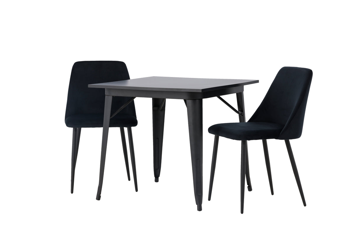 Tempe Matbord med Night Stolarna – Bord: 75x80x80 Stol: 56x87x49
