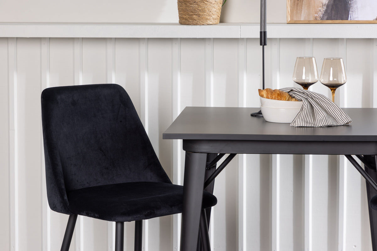 Tempe Matbord med Night Stolarna – Bord: 75x80x80 Stol: 56x87x49