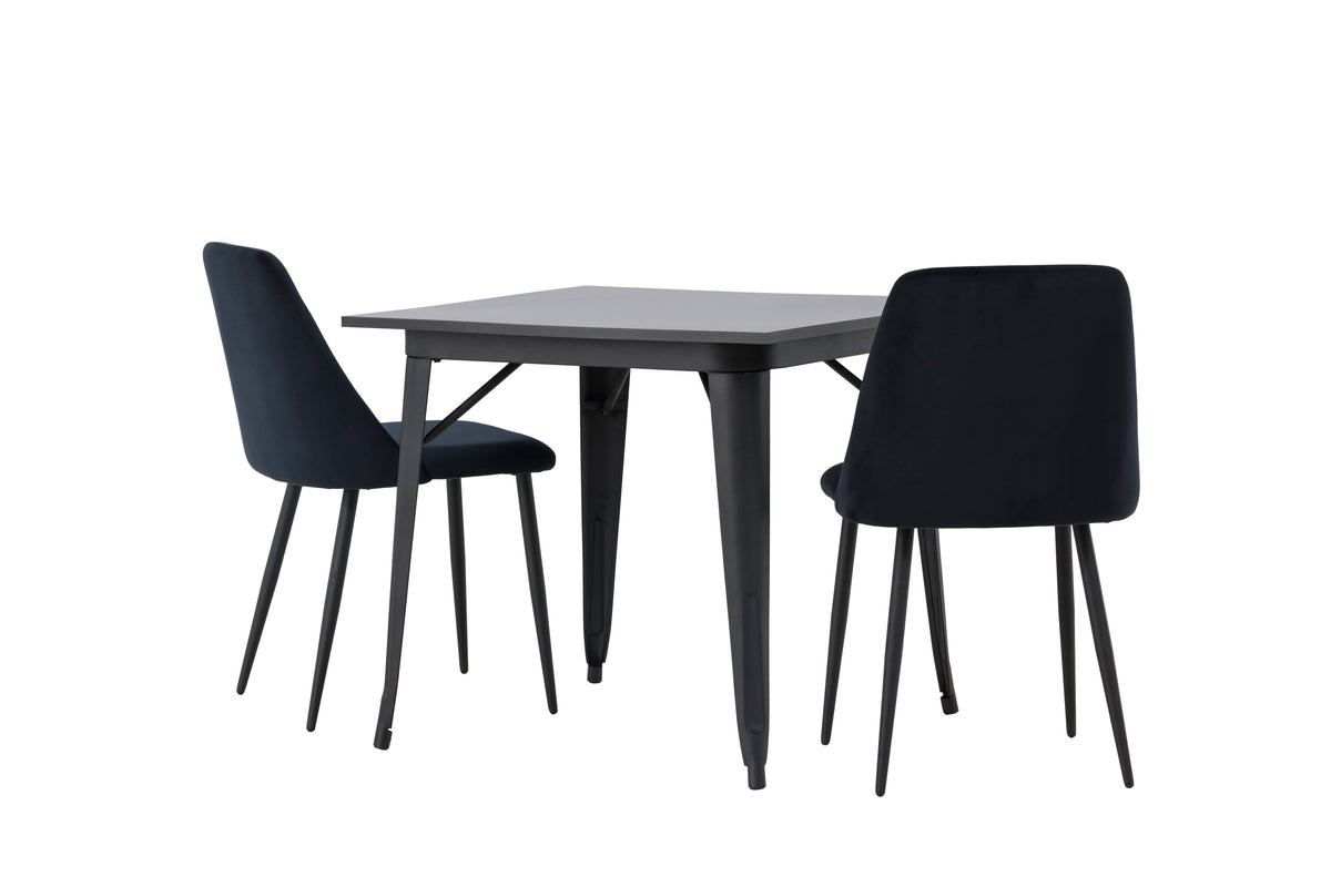 Tempe Matbord med Night Stolarna – Bord: 75x80x80 Stol: 56x87x49