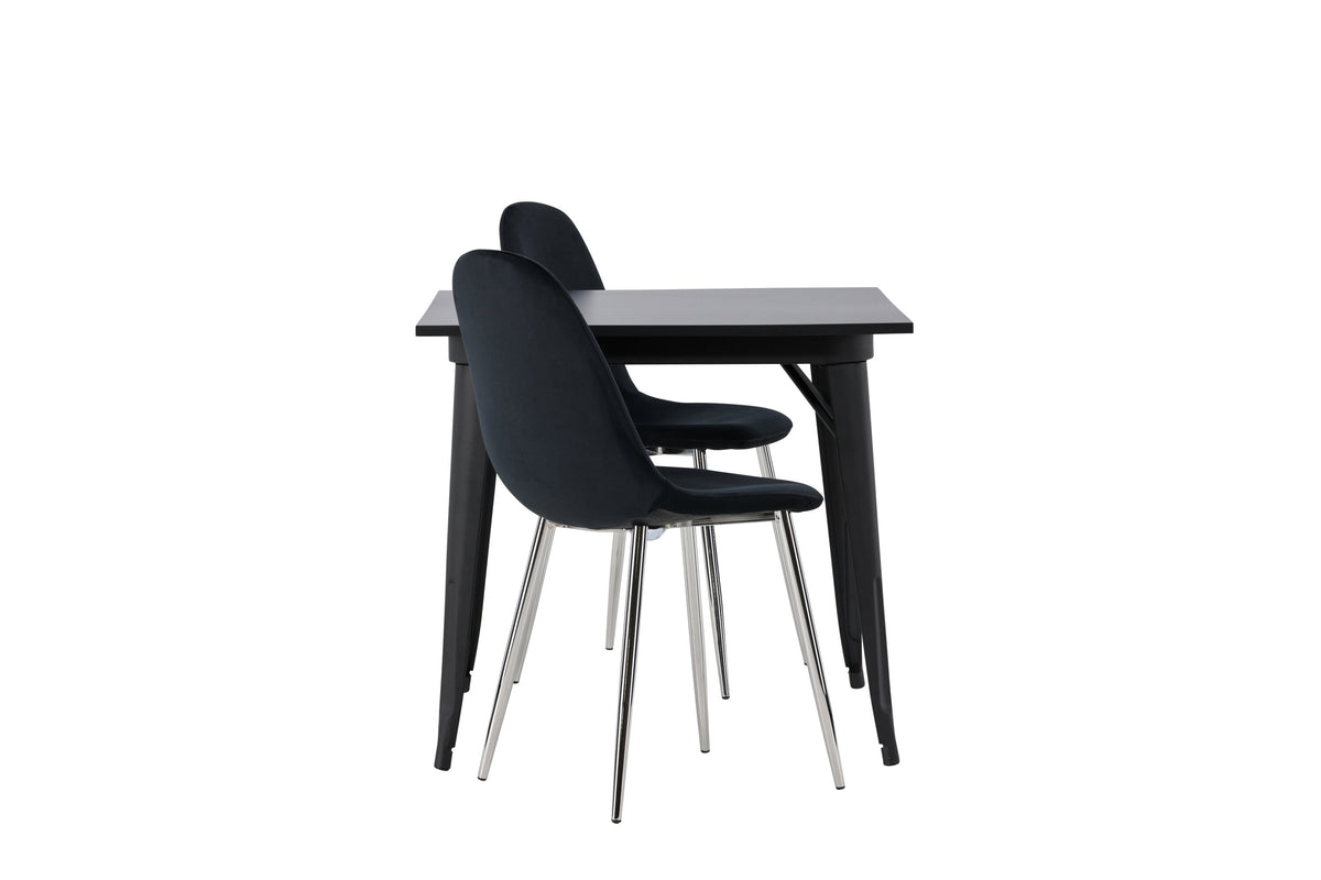 Tempe Matbord med Polar Stolarna – Bord: 75x80x80 Stol: 52x90x45