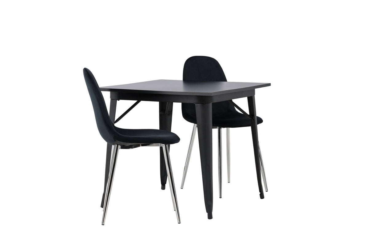 Tempe Matbord med Polar Stolarna – Bord: 75x80x80 Stol: 52x90x45