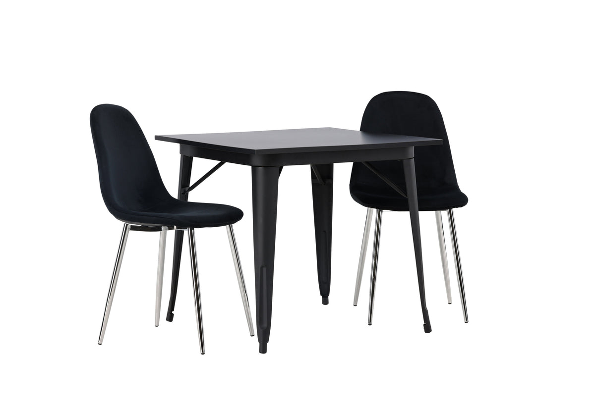 Tempe Matbord med Polar Stolarna – Bord: 75x80x80 Stol: 52x90x45