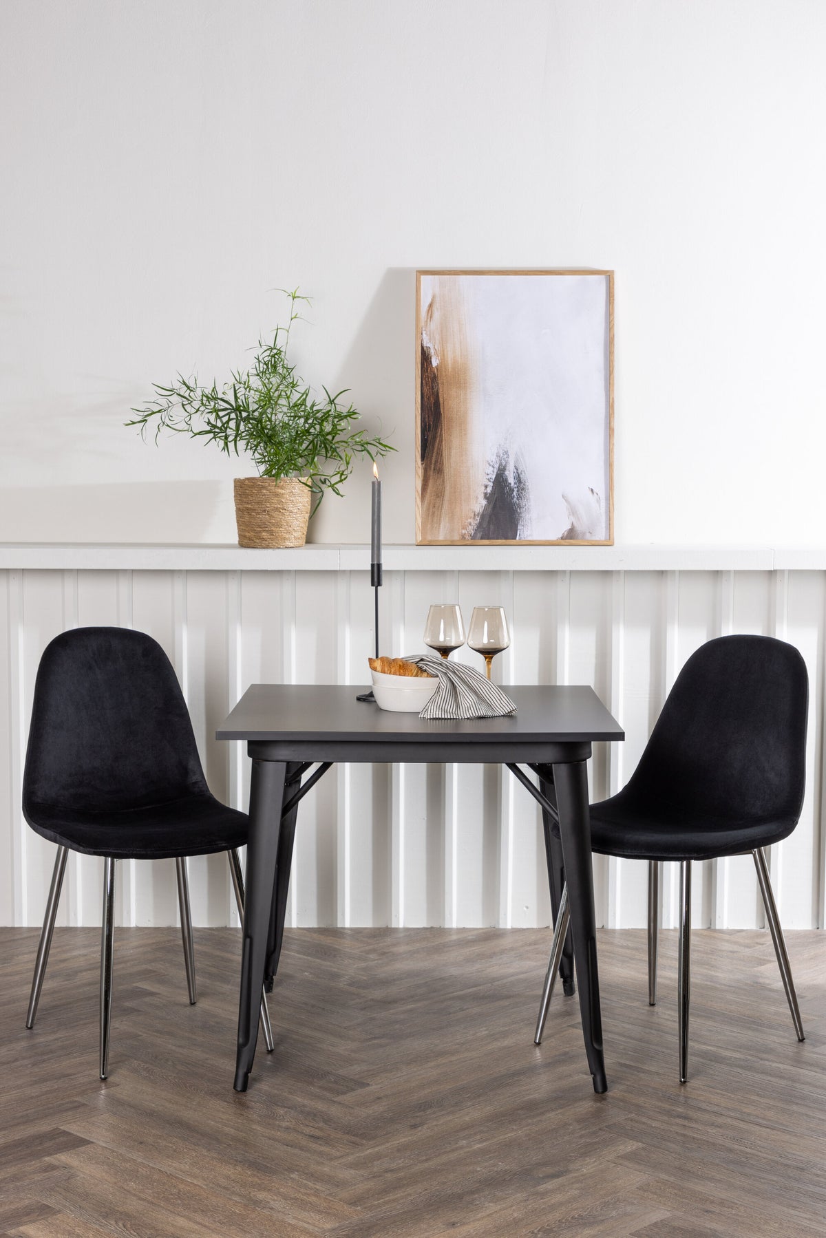 Tempe Matbord med Polar Stolarna – Bord: 75x80x80 Stol: 52x90x45