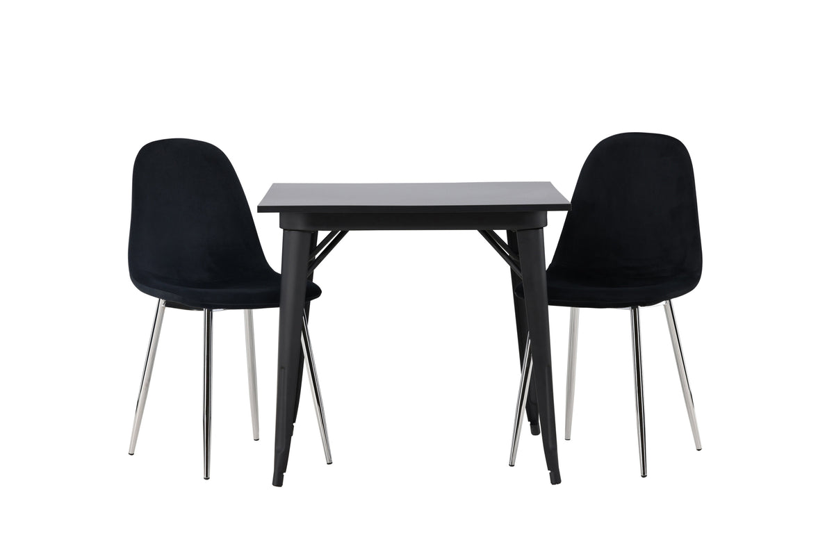 Tempe Matbord med Polar Stolarna – Bord: 75x80x80 Stol: 52x90x45
