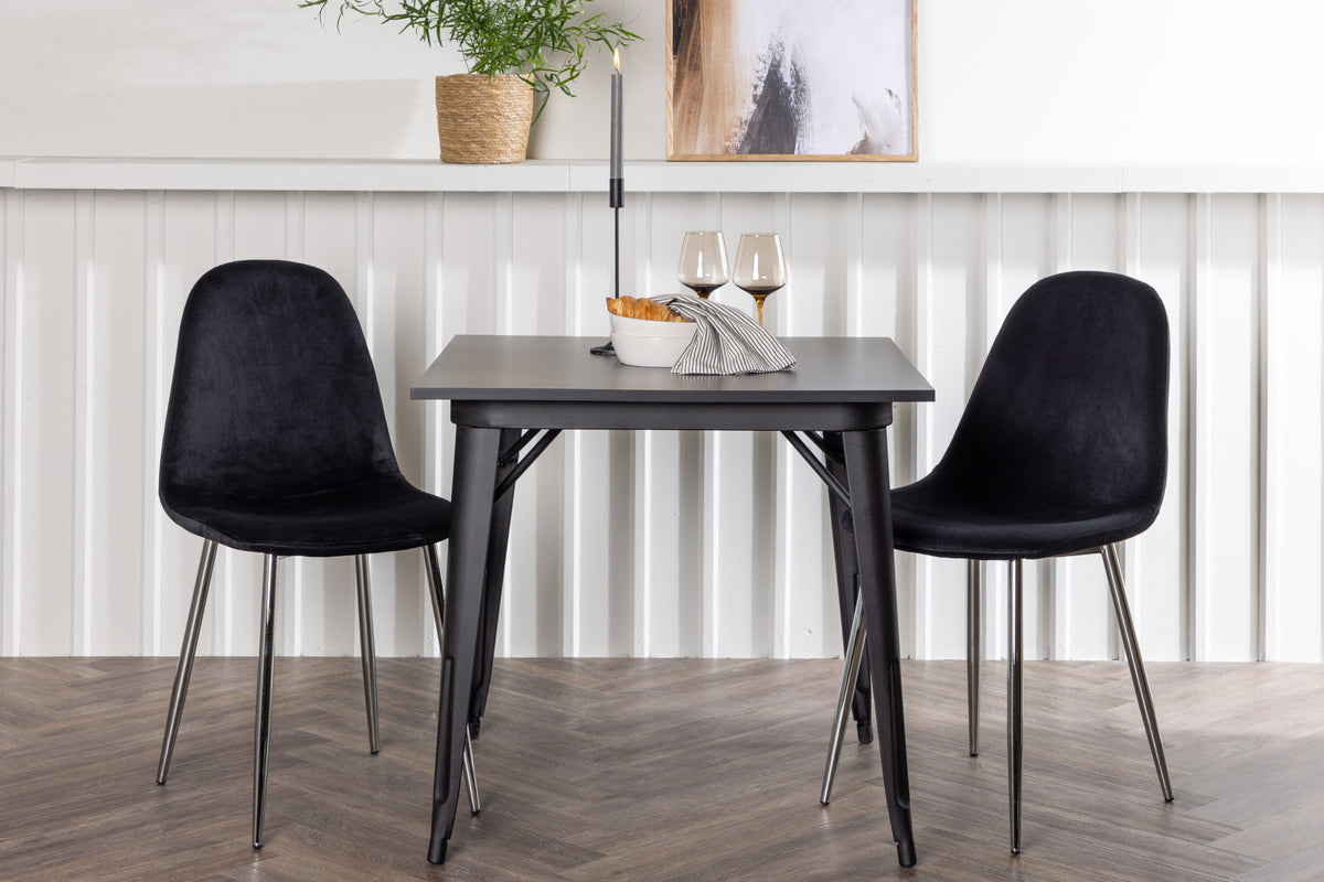 Tempe Matbord med Polar Stolarna – Bord: 75x80x80 Stol: 52x90x45