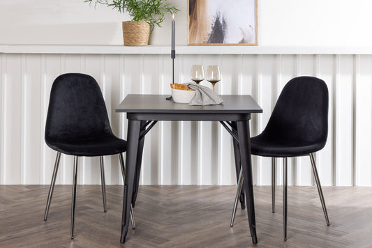 Tempe Matbord med Polar Stolarna – Bord: 75x80x80 Stol: 52x90x45