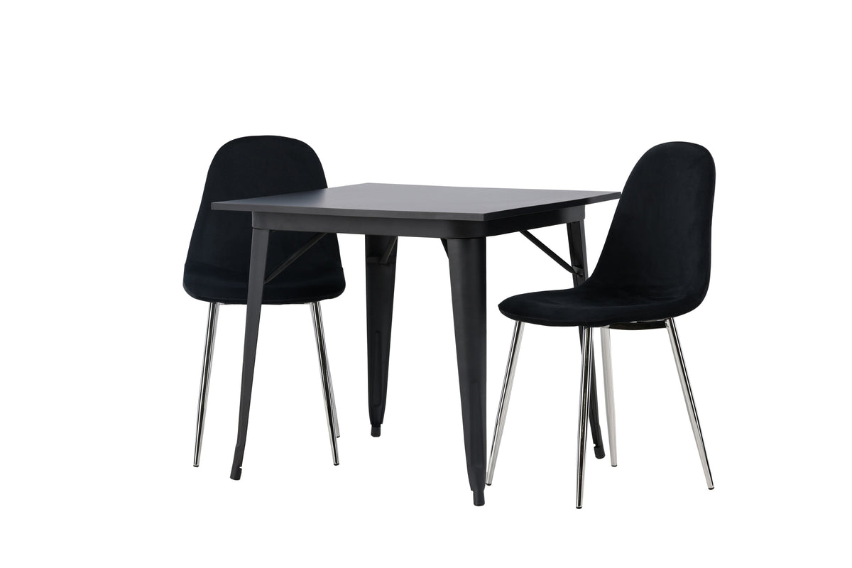 Tempe Matbord med Polar Stolarna – Bord: 75x80x80 Stol: 52x90x45