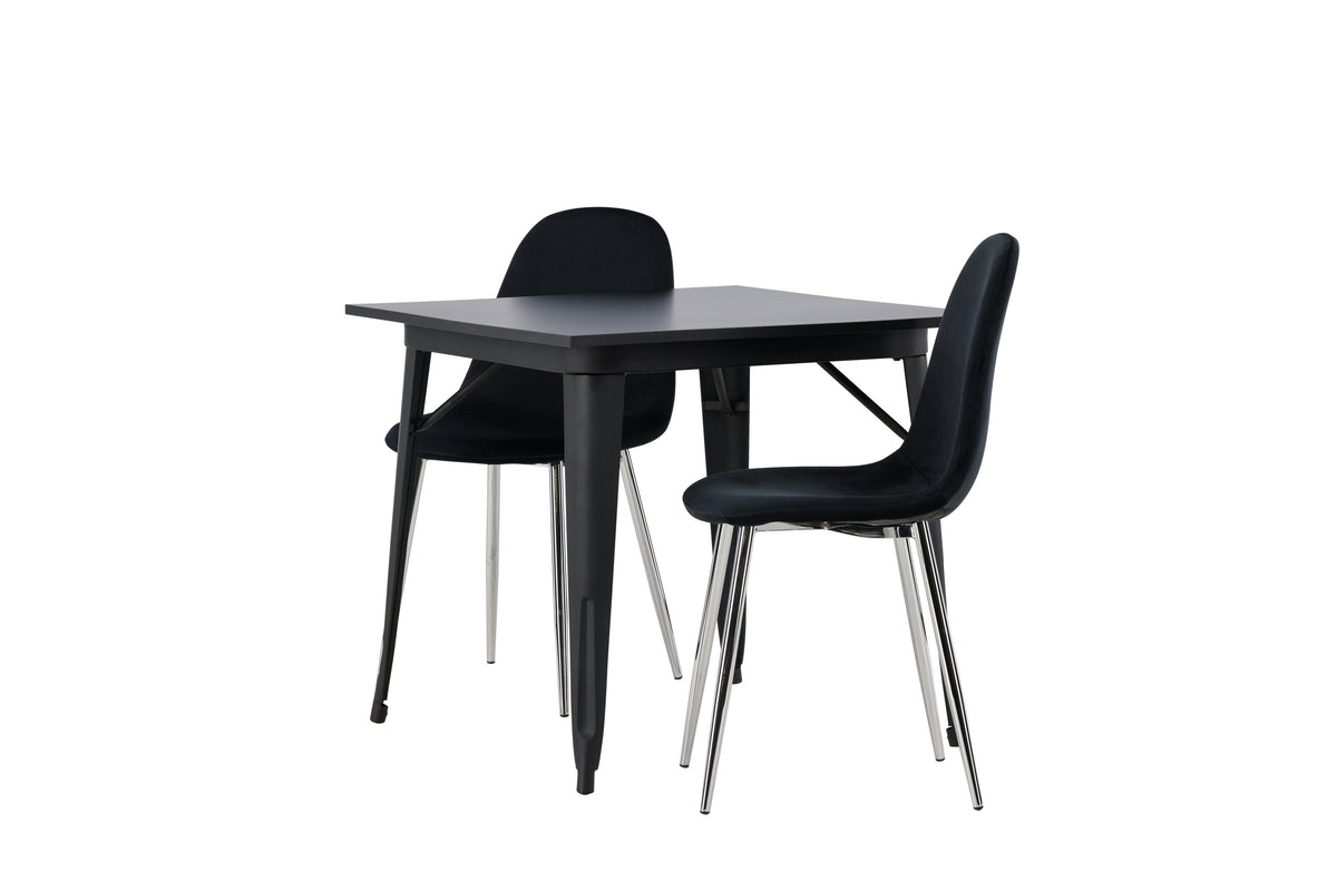 Tempe Matbord med Polar Stolarna – Bord: 75x80x80 Stol: 52x90x45