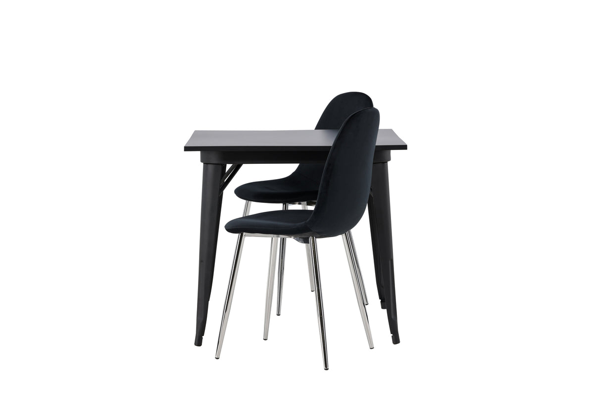 Tempe Matbord med Polar Stolarna – Bord: 75x80x80 Stol: 52x90x45